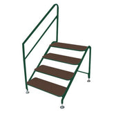 AG Free-Standing 4 Tread Step Green - 4 TREAD DELUXE G F/S